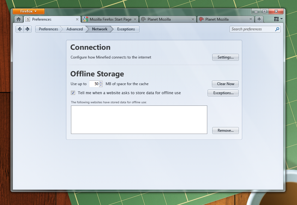 Win7 Network Preference Mockup