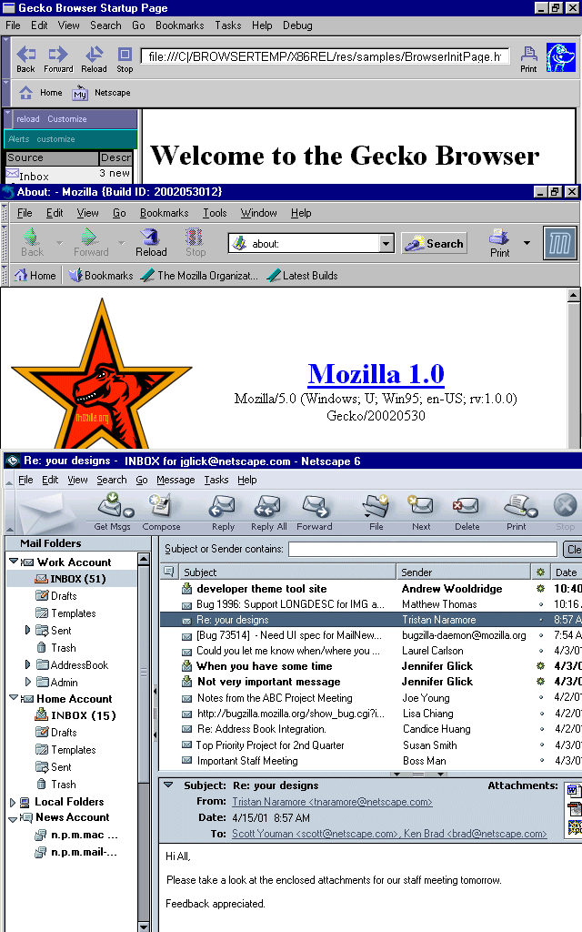 Mozilla Suite screen shots