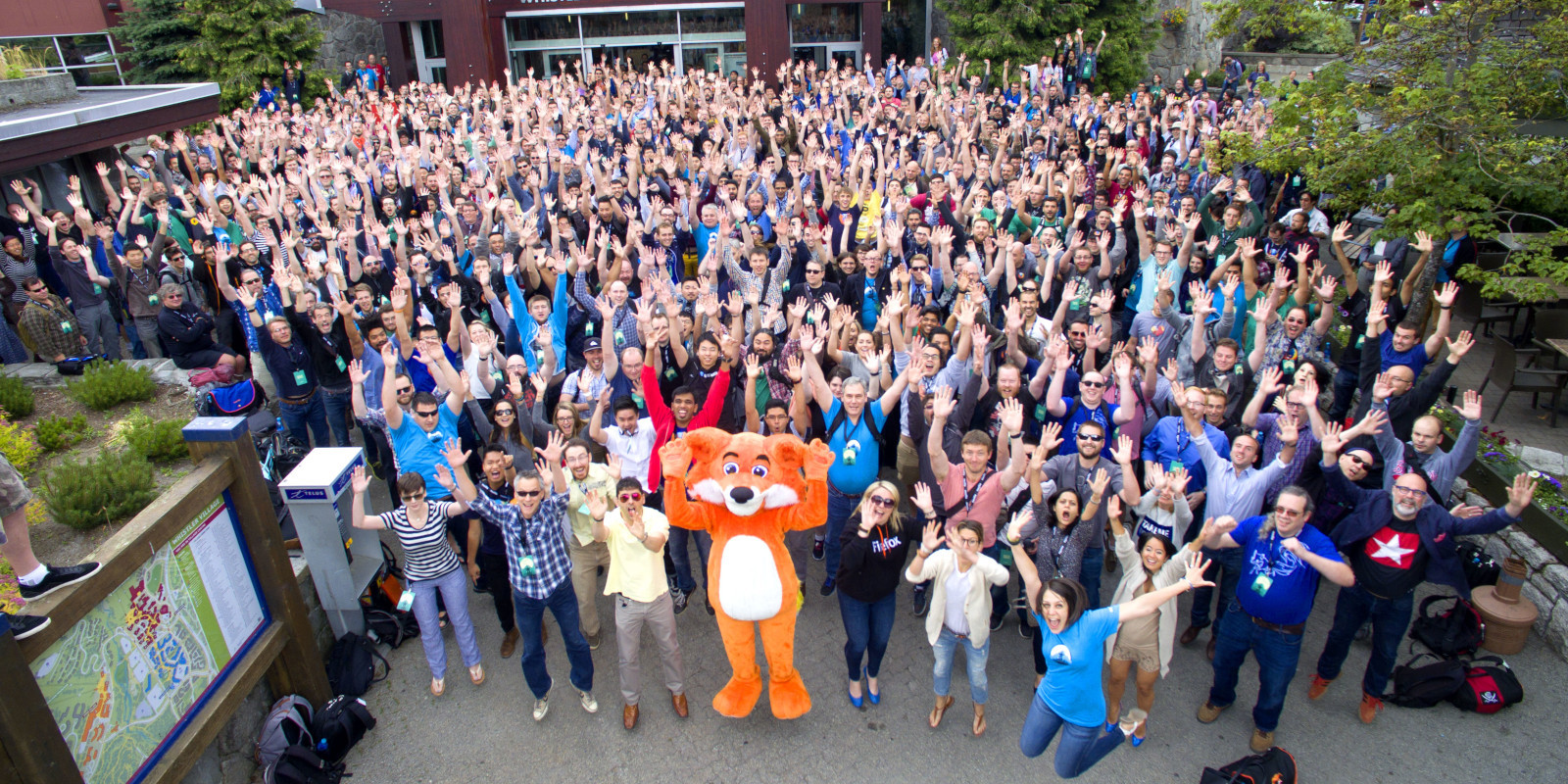 A big group of Mozillians